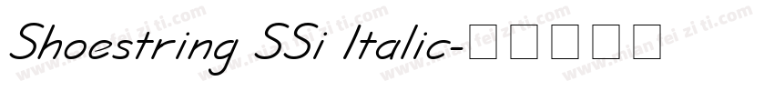 Shoestring SSi Italic字体转换